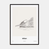 Milan Drawn Poster