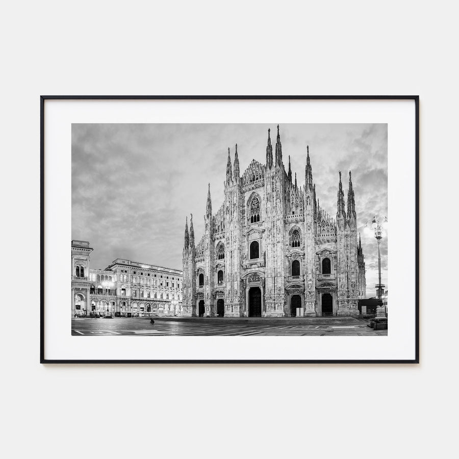 Milan Landscape B&W Poster