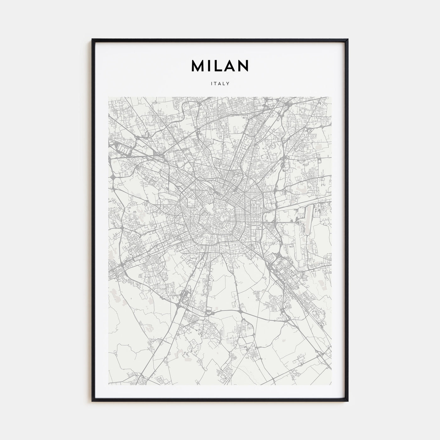 Milan Map Portrait Poster