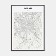 Milan Map Portrait Poster