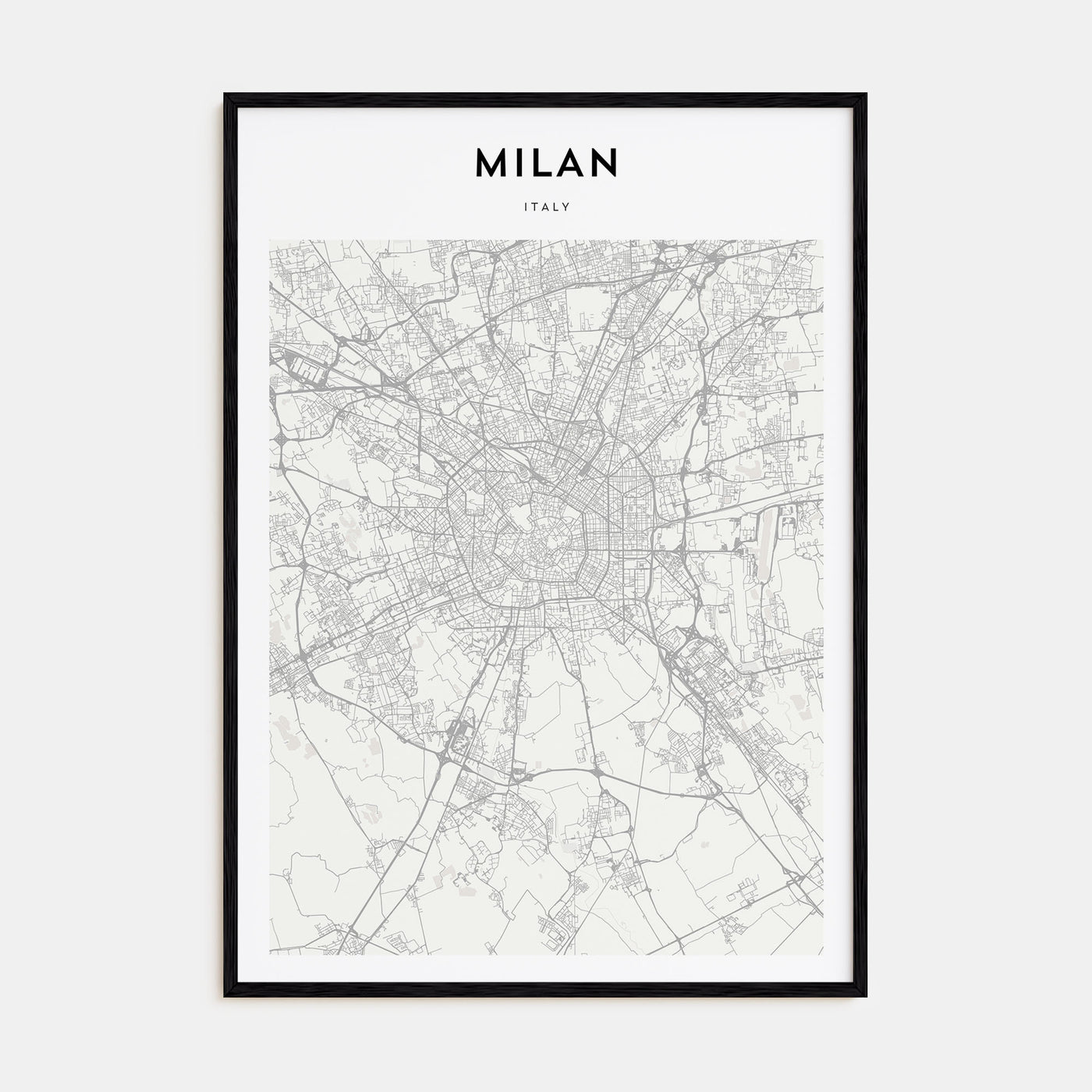 Milan Map Portrait Poster