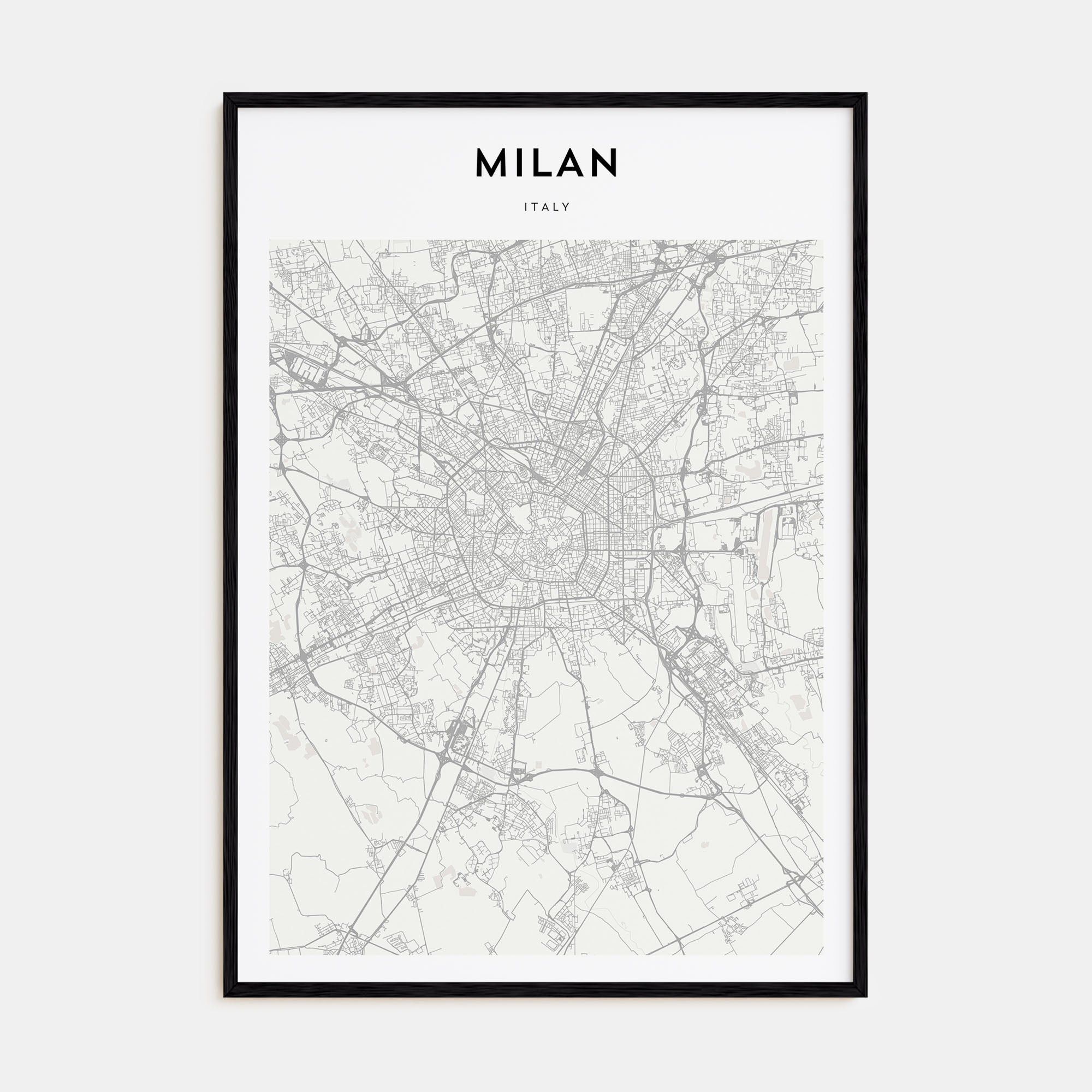 Milan Map Portrait Poster