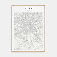 Milan Map Portrait Poster
