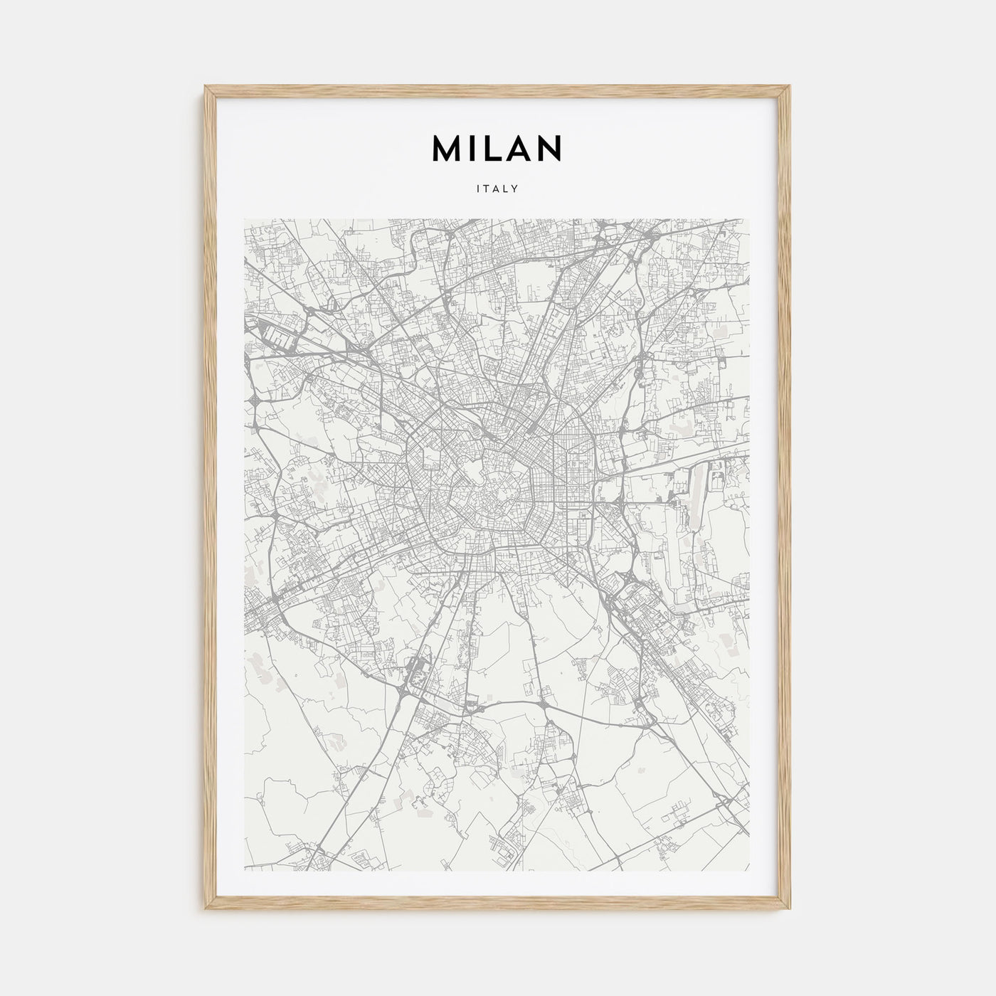 Milan Map Portrait Poster