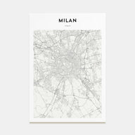 Milan Map Portrait Poster