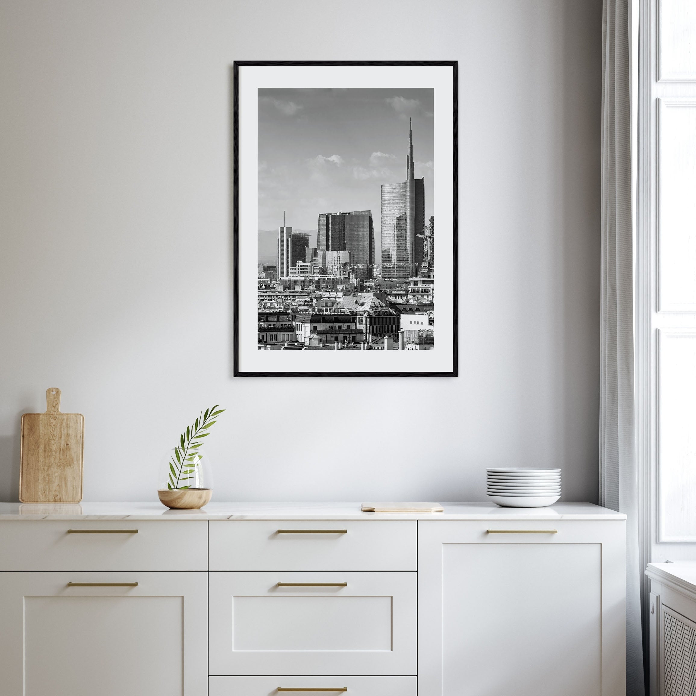 Milan Photo B&W Poster