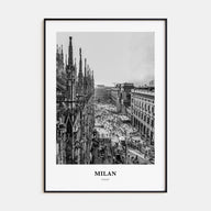 Milan Portrait B&W No 1 Poster