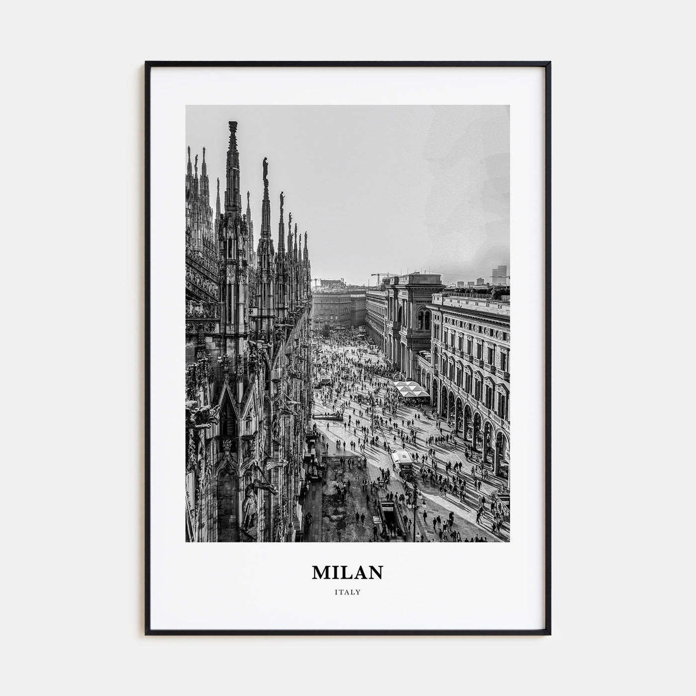 Milan Portrait B&W No 1 Poster