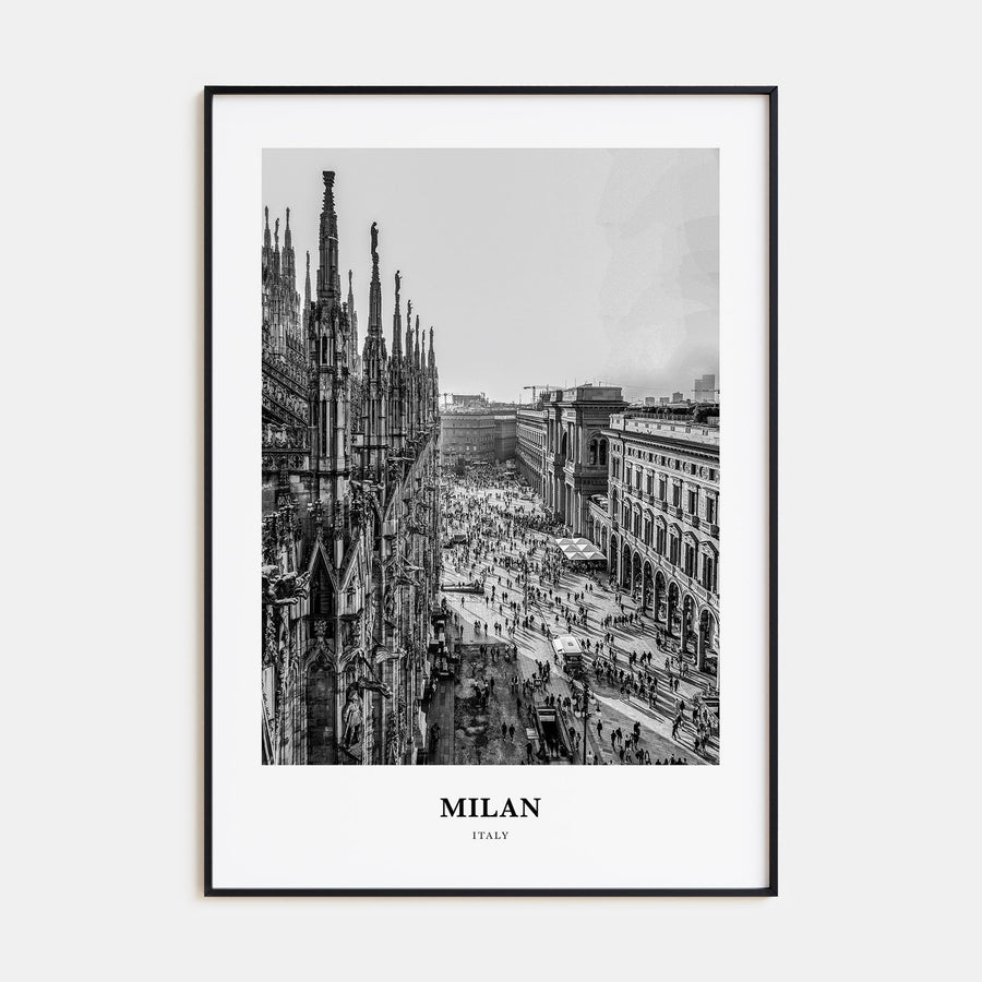 Milan Portrait B&W No 1 Poster