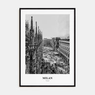 Milan Portrait B&W No 1 Poster