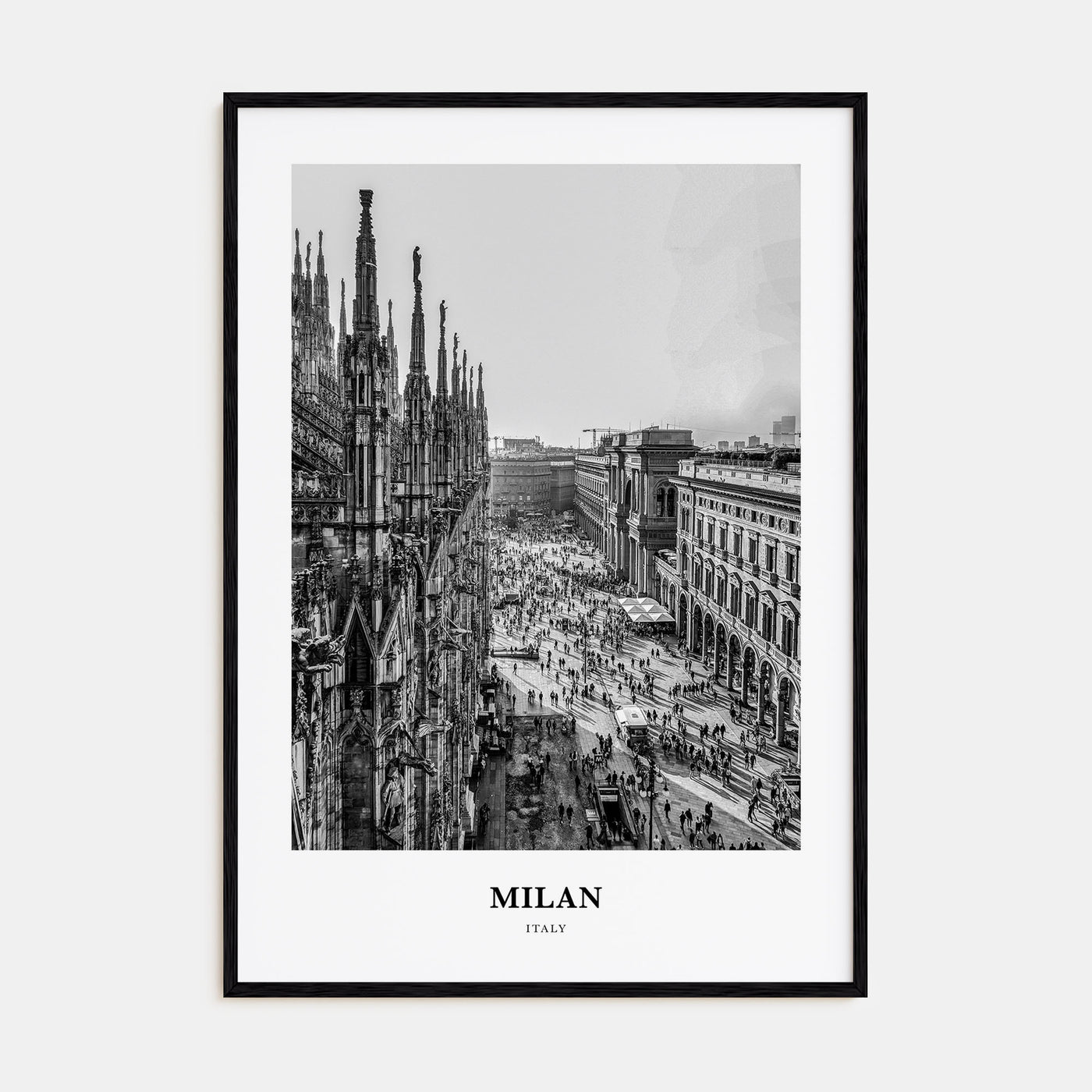 Milan Portrait B&W No 1 Poster