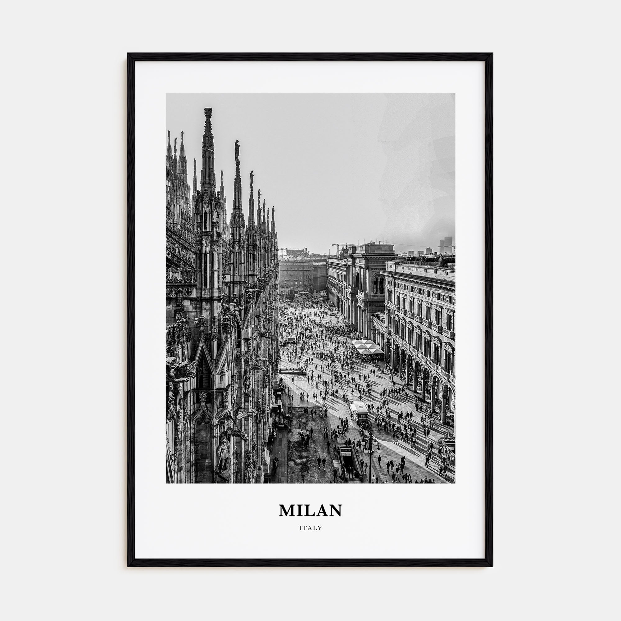 Milan Portrait B&W No 1 Poster