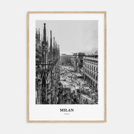 Milan Portrait B&W No 1 Poster