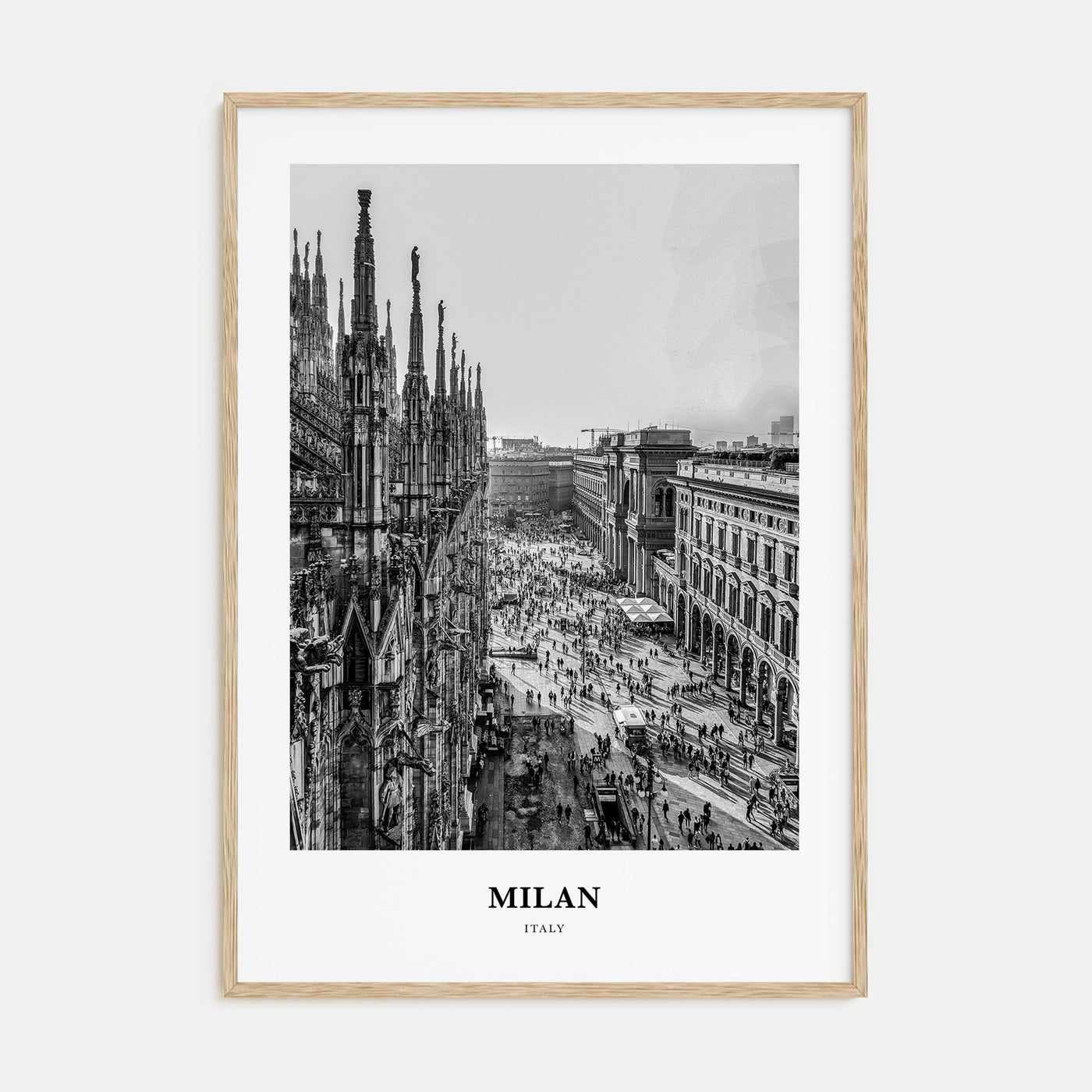 Milan Portrait B&W No 1 Poster