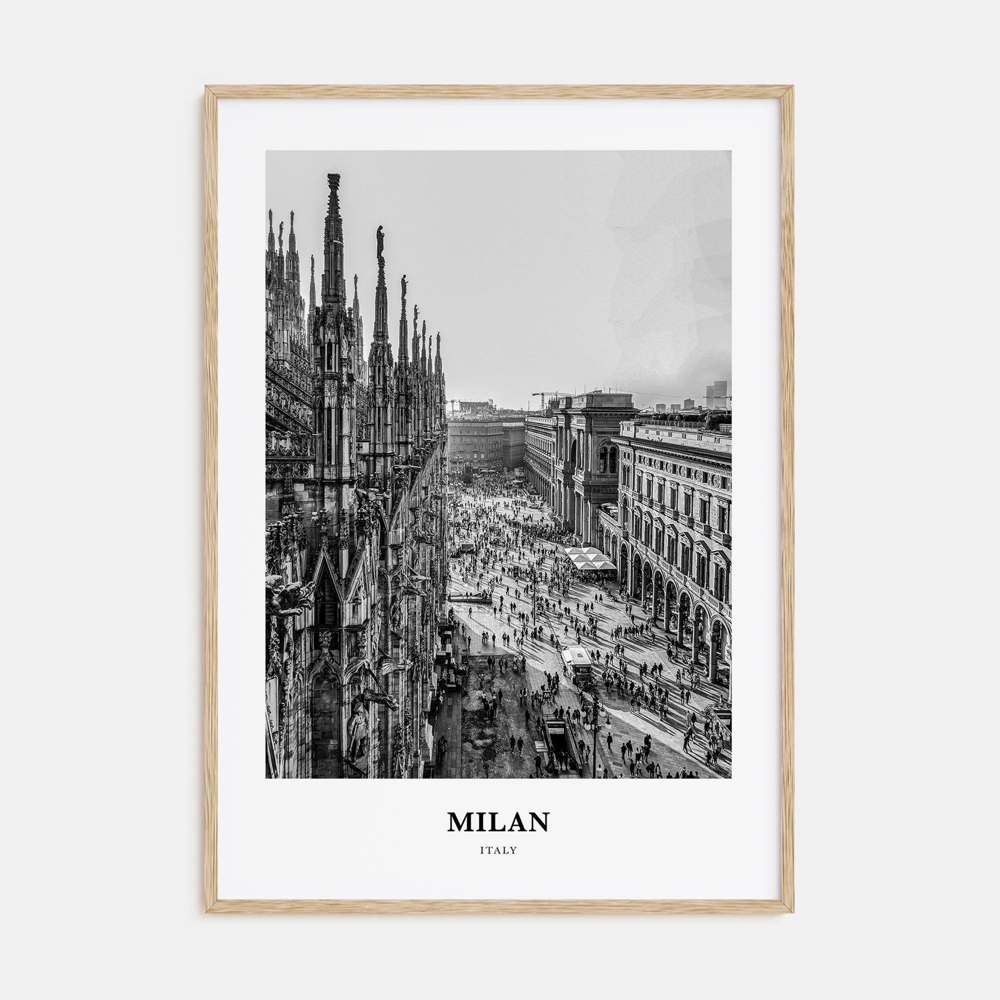 Milan Portrait B&W No 1 Poster