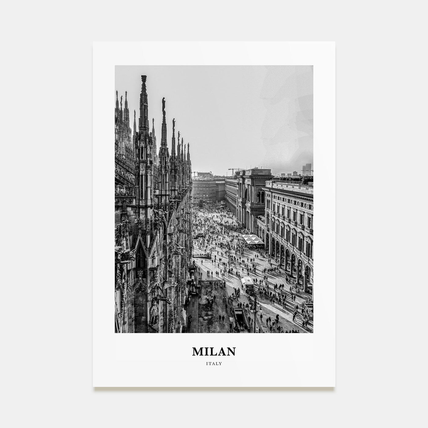 Milan Portrait B&W No 1 Poster