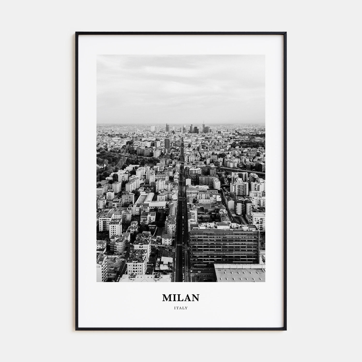 Milan Portrait B&W No 2 Poster