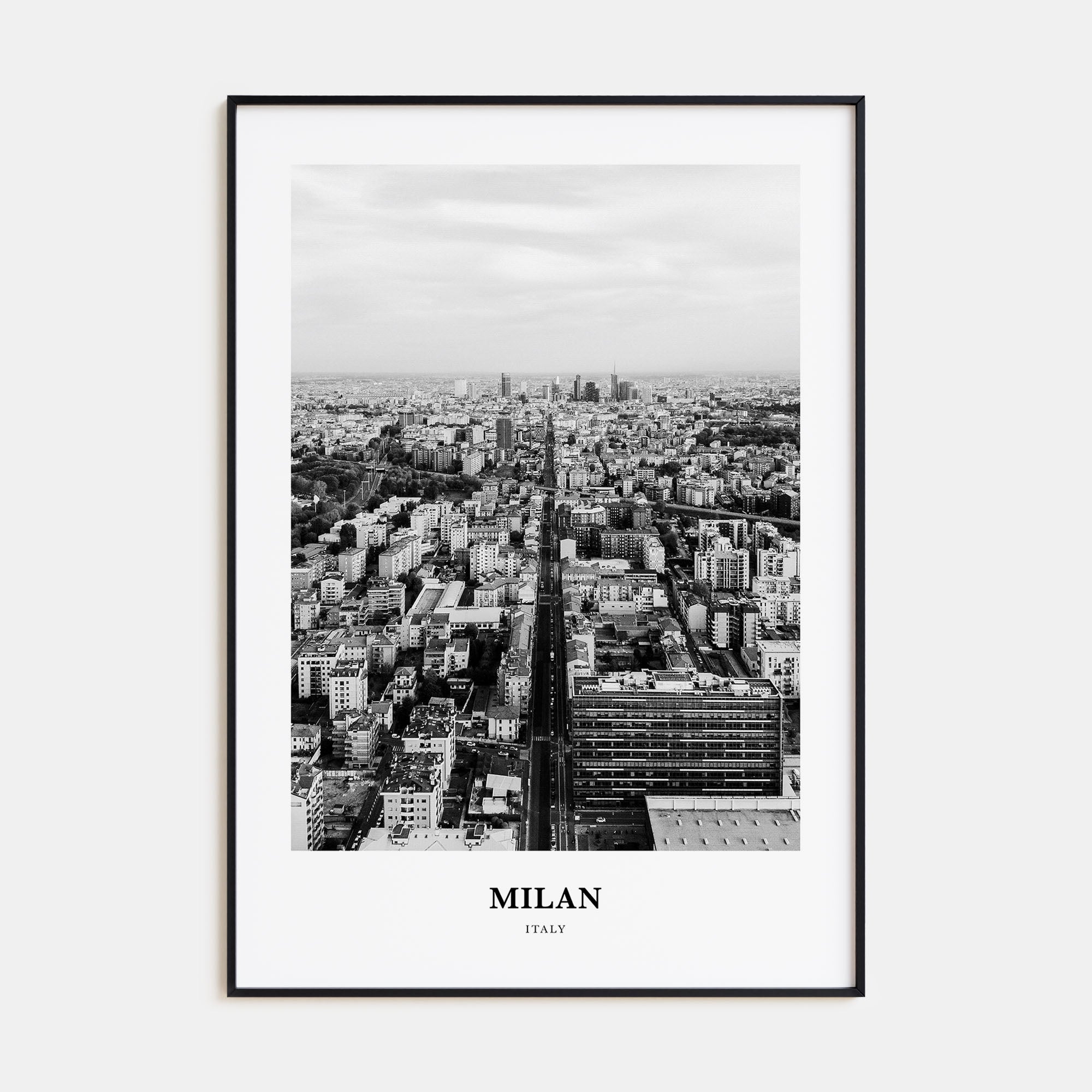 Milan Portrait B&W No 2 Poster