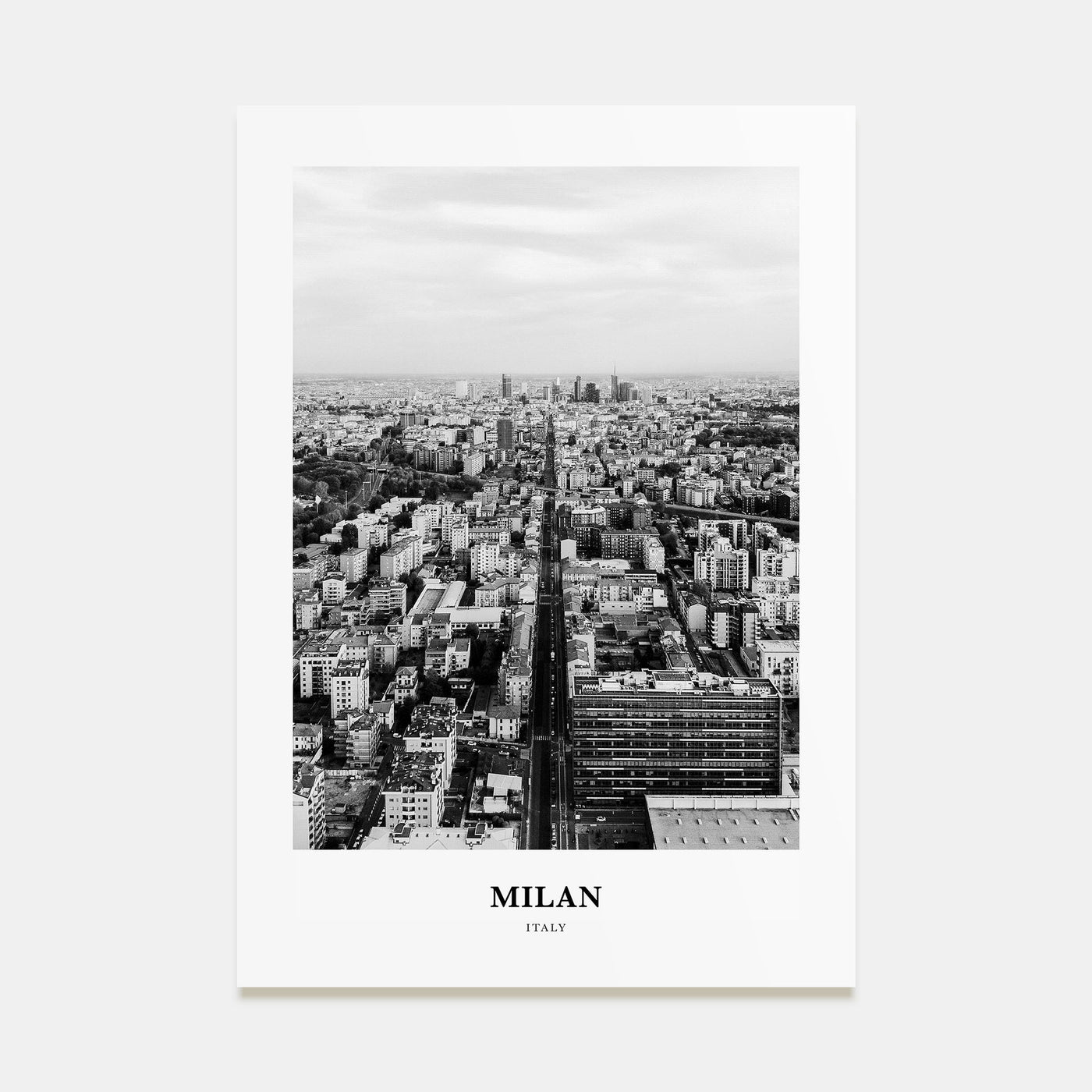 Milan Portrait B&W No 2 Poster