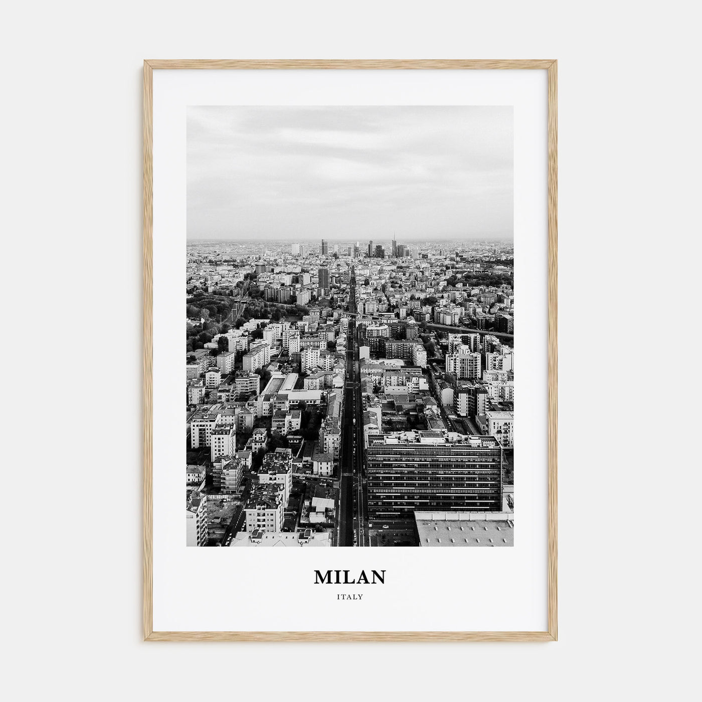 Milan Portrait B&W No 2 Poster