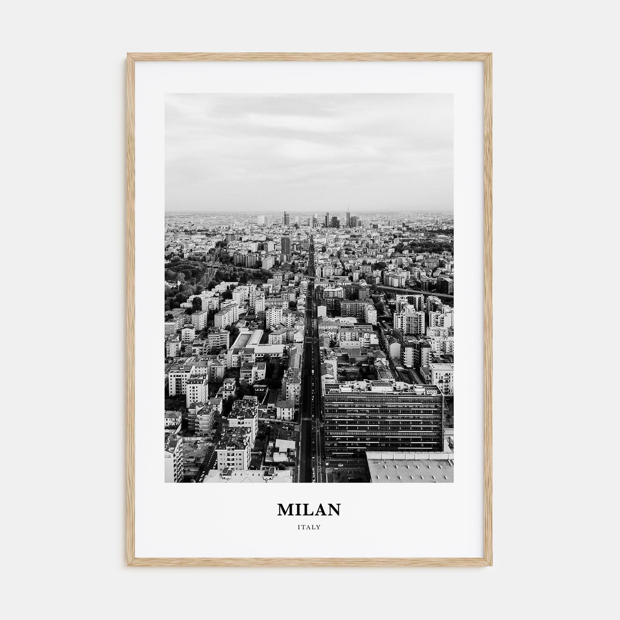 Milan Portrait B&W No 2 Poster