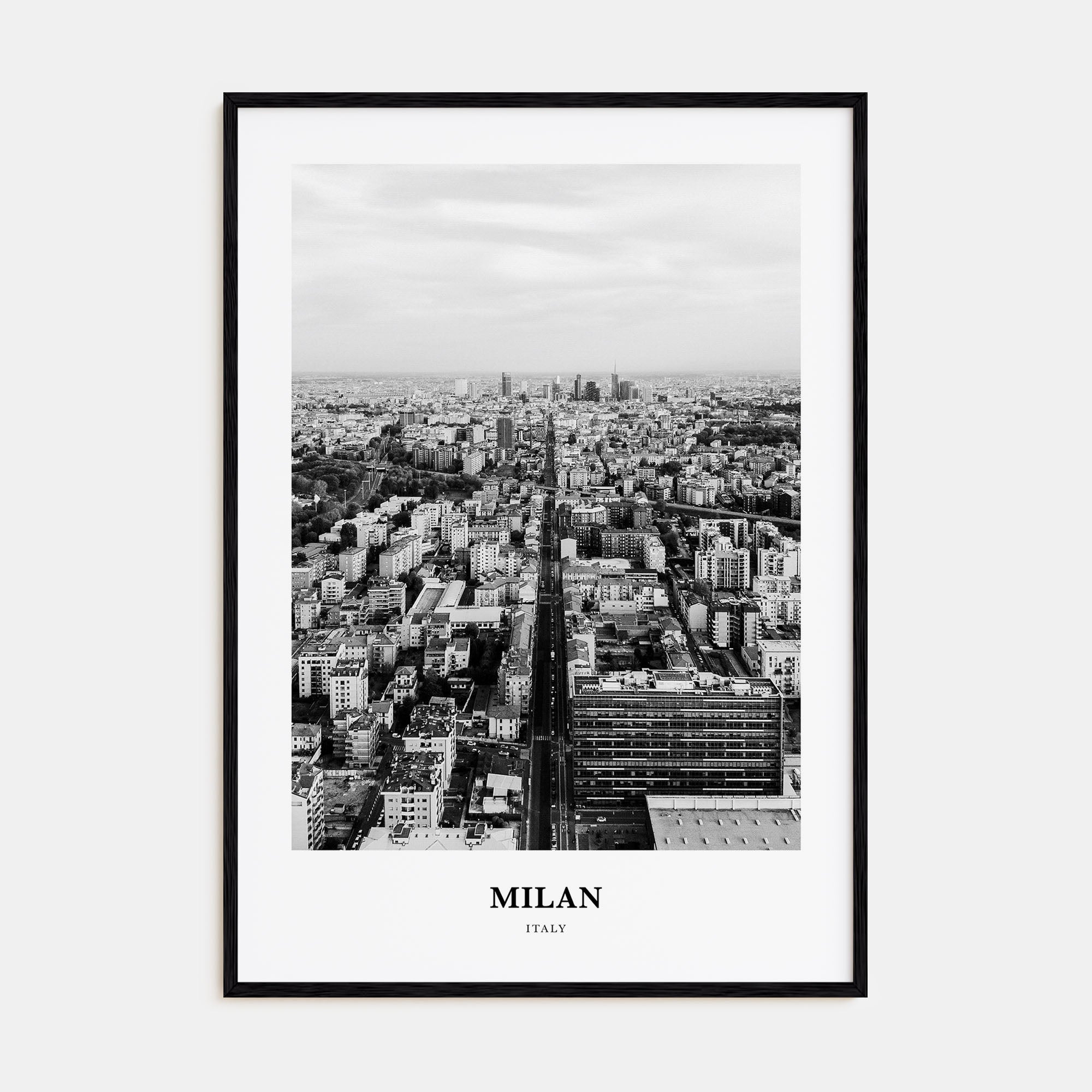 Milan Portrait B&W No 2 Poster