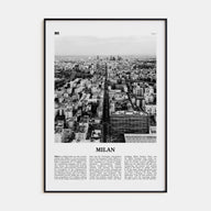 Milan Travel B&W No 2 Poster