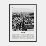Milan Travel B&W No 2 Poster