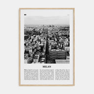 Milan Travel B&W No 2 Poster