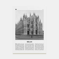 Milan Travel B&W No 3 Poster