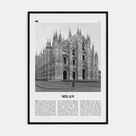 Milan Travel B&W No 3 Poster