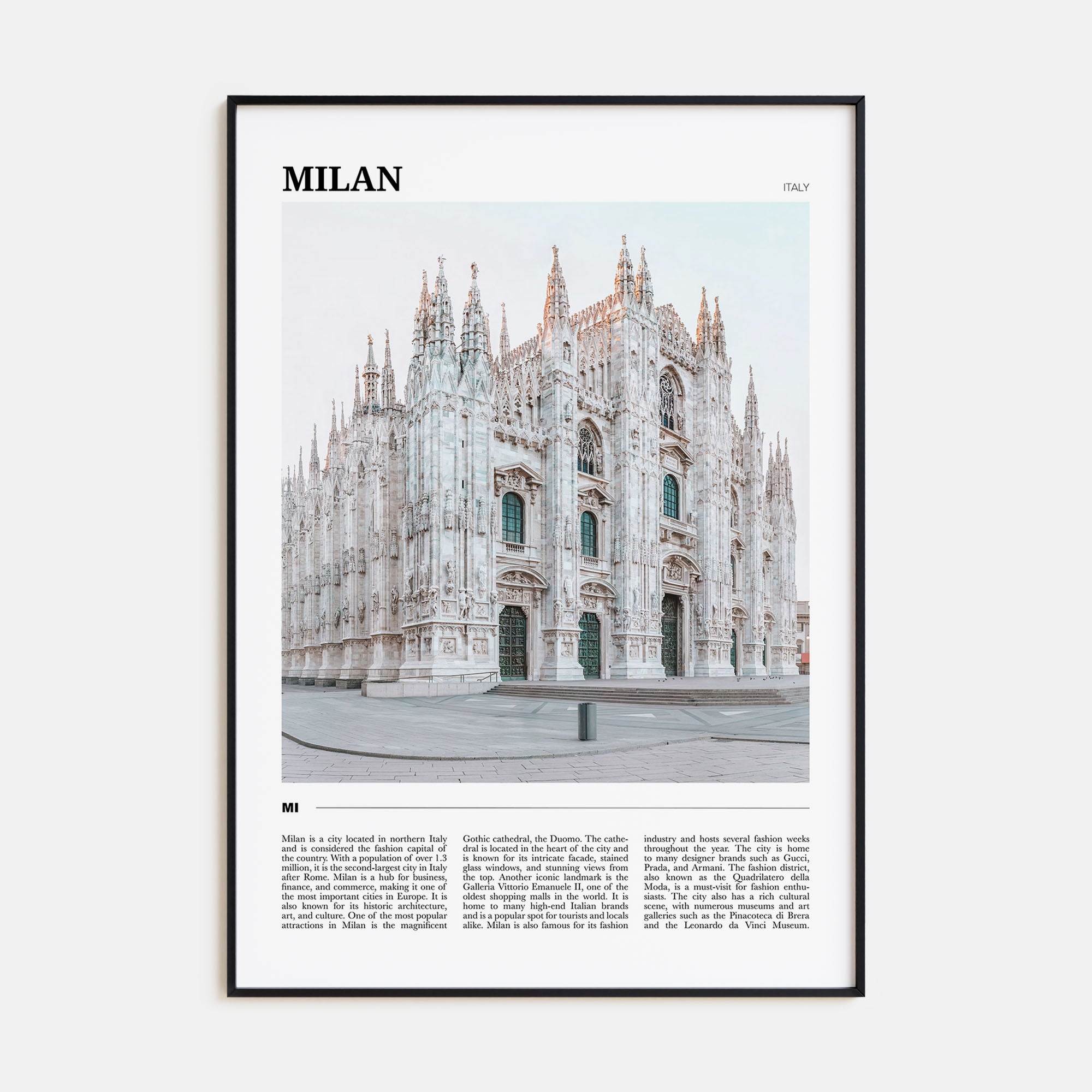 Milan Travel Color Poster