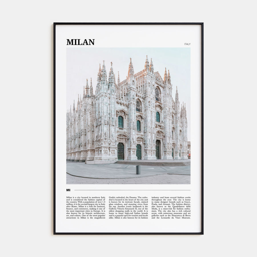 Milan Travel Color Poster