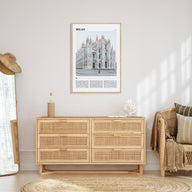 Milan Travel Color Poster