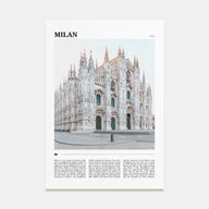Milan Travel Color Poster