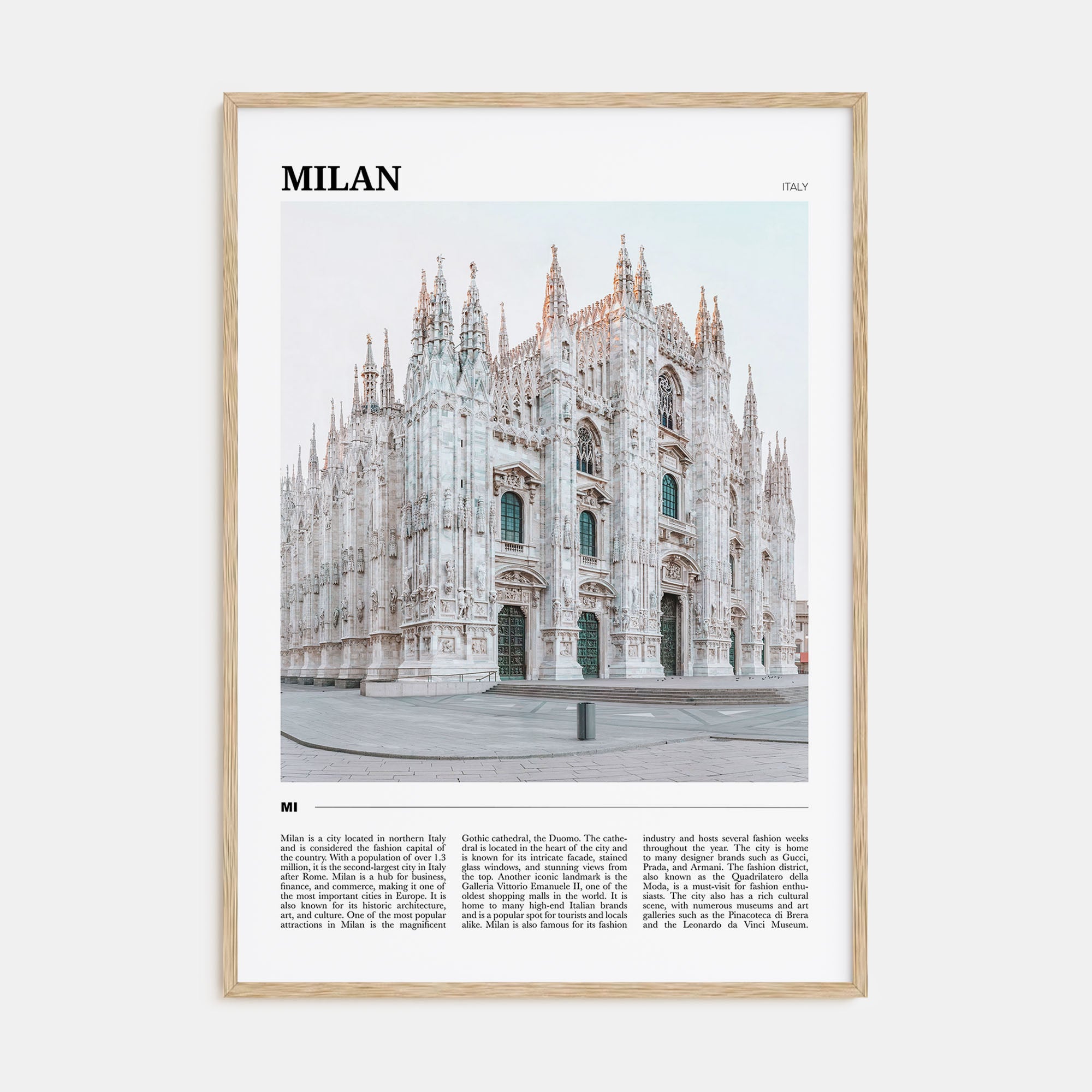 Milan Travel Color Poster