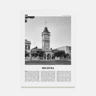 Mildura Travel B&W Poster