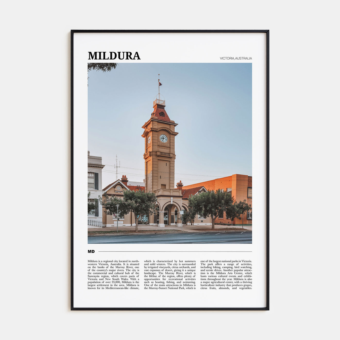 Mildura Travel Color Poster