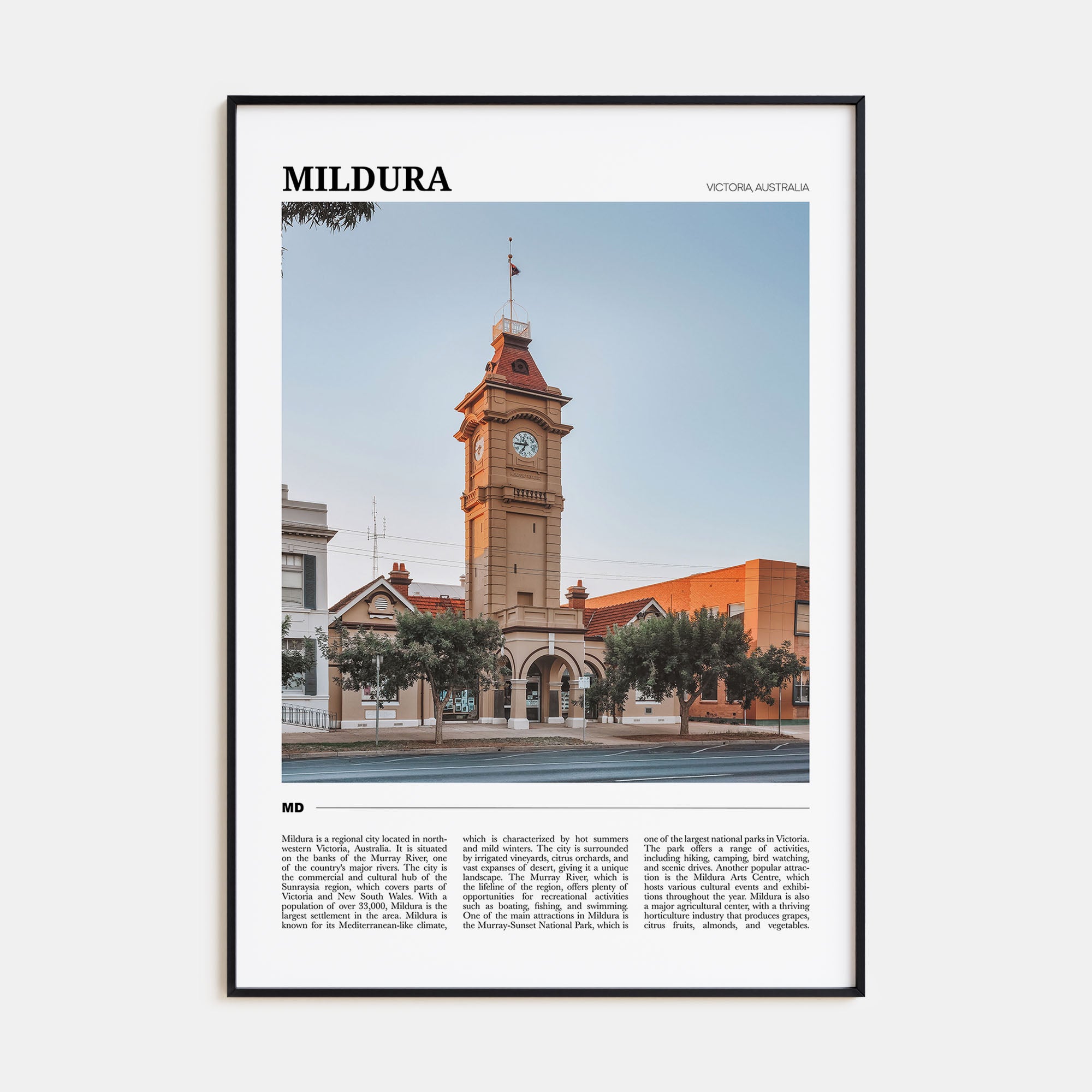 Mildura Travel Color Poster