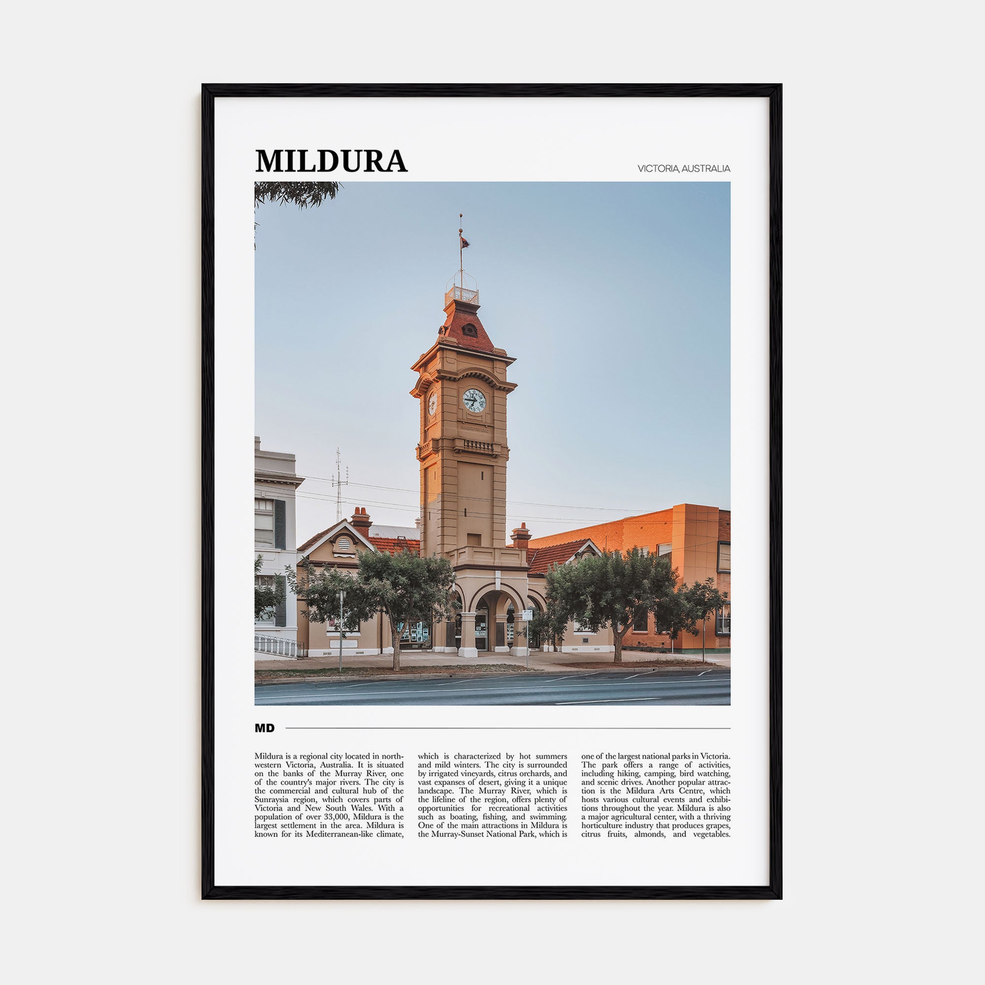 Mildura Travel Color Poster