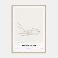 Milford Sound Drawn Poster