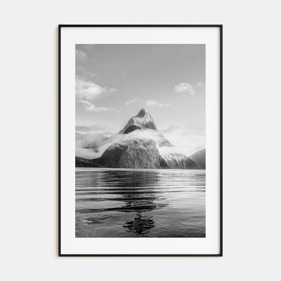 Milford Sound Photo B&W Poster