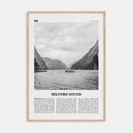 Milford Sound Travel B&W Poster
