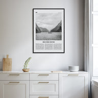 Milford Sound Travel B&W Poster