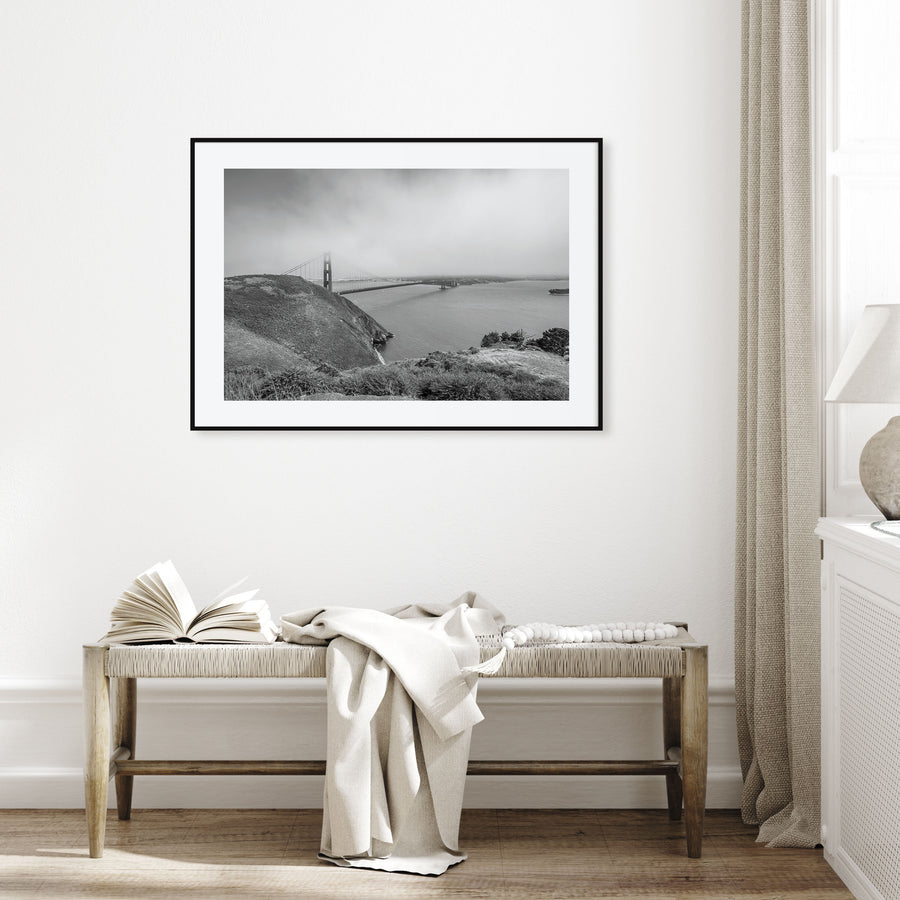 Mill Valley Landscape B&W Poster