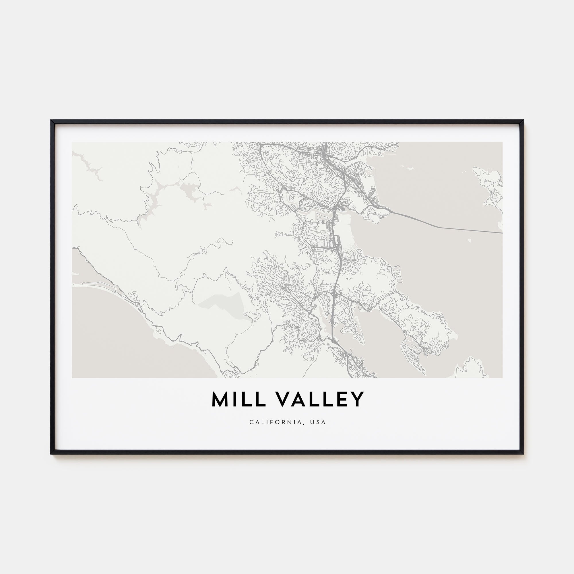 Mill Valley Map Landscape Poster