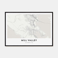 Mill Valley Map Landscape Poster