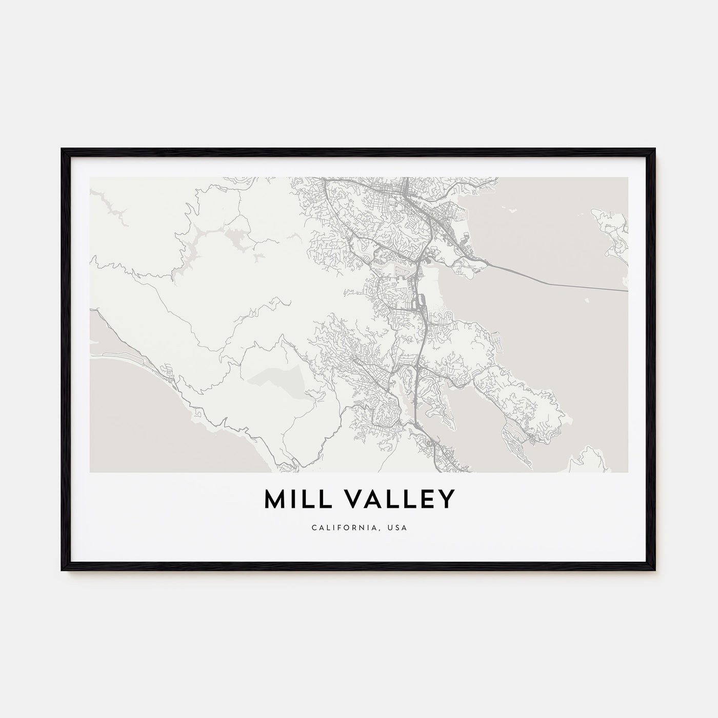 Mill Valley Map Landscape Poster