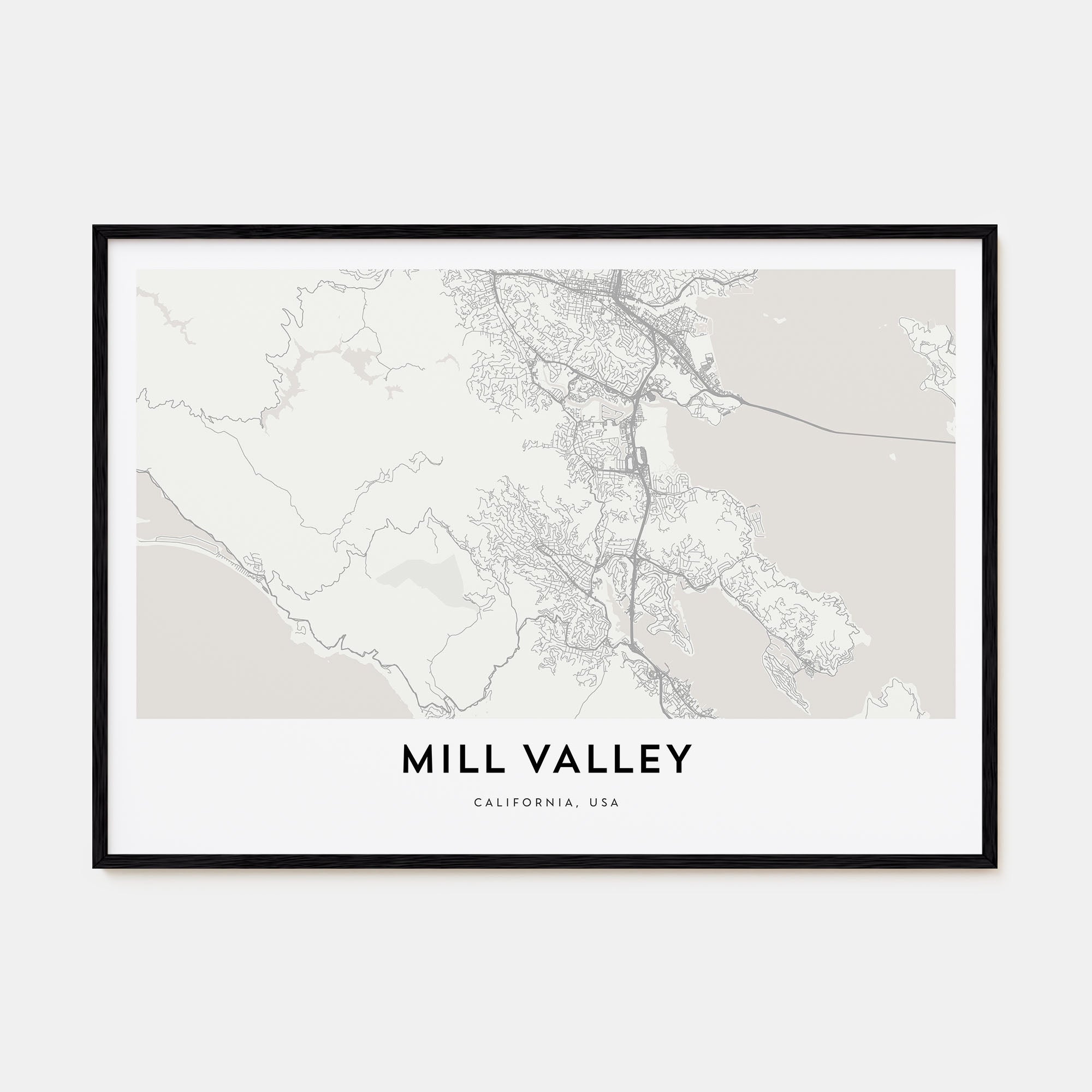 Mill Valley Map Landscape Poster