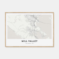 Mill Valley Map Landscape Poster